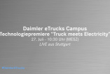 27. Juli in Stuttgart : Livestream: Technologiepremiere "Truck meets Electricity"