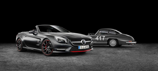 Genf: Premiere für Mercedes SL Edition "Mille Miglia 417": Mercedes feiert den Mille Miglia-Sieg 1955 mit einem speziellen SL-Editionsmodell