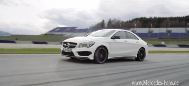 Video: Erste Filmaufnahmen vom Mercedes CLA 45 AMG auf der Rennpiste: Den CLA mit AMG DNA in Aktion erleben