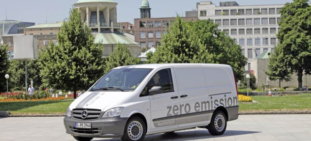 Abgasfrei und leise durch die City: Vito E-CELL legt im Kundeneinsatz 650 000 km zurück: Weltweit erster Transporter mit Elektroantrieb ab Werk ein Jahr erfolgreich im Praxistest