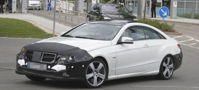 Mercedes Benz E-Coupe 2013 Facelift: Erlkönig erwischt!: Modellpflege für die aktuelle Mercedes Benz E-Klasse