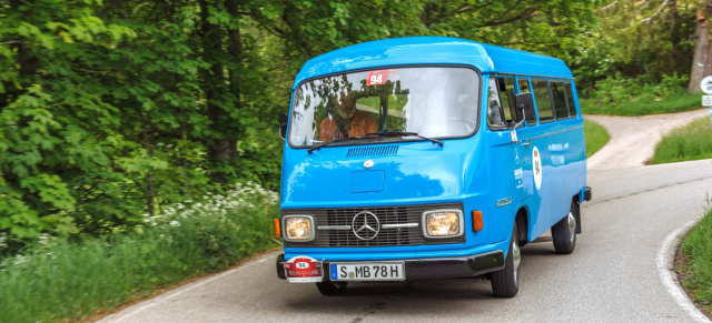 SCHÖNE STERNE 2016: Rundfahrten mit dem Mercedes-Benz L 206 D Oldimerbus: Historischer Mercedes-Benz Van beim großen Mercedes-Treffen in Hattingen am 17./18. September