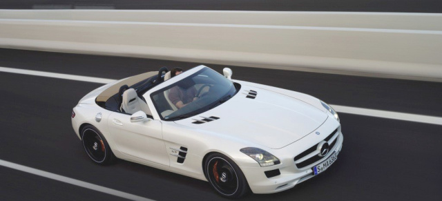 Premiere:  Mercedes-Benz SLS AMG Roadster : Neue Offenbarung am Sternenhimmel: Der neue AMG präsentiert sich als perfekter Roadster-Traumwagen  