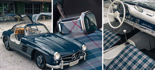 Elegantes Weihnachtsgeschenk: Der Mythos 300 SL für das Handgelenk: Schicke Uhrbänder im 300 SL-Stil: Bandwerks Hommage an den Gullwing