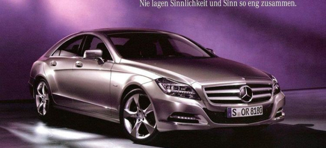 Erste Bilder des neuen 2011 Mercedes-Benz CLS aus der Verkaufs-Broschüre: So sieht der neue CLS ganz ungetarnt aus