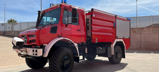 Unimog auf der RETTmobil 2022: Mercedes-Benz Special Trucks stellt einen Unimog U 5023 zur Waldbrandbekämpfung aus