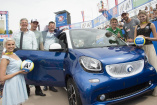 Österreich-Premiere des neuen smart fortwo und forfour  in Klagenfurt: Die neue smart Generation ist der Stargast beim A1 Beach Volleyball Grand Slam in Klagenfurt (29. Juli bis 3. August)

