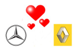 Fusionsphantasie: Alte Liebe neues Glück?: Medienbericht: Daimler und Renault nähern sich derzeit wieder an