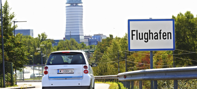 Mit car2go stressfrei zum Flughafen Wien: Flughafen Wien ab 1. August Teil des car2go Geschäftsgebiets / Exklusive Flughafen-Parkplätze für über 20.000 car2go Kunden 