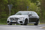 Erlkönig erwischt: Mercedes-AMG E63 S213: Spy Shot: Aktuelle Bilder vom Mercedes-AMG E63 T-Modell mit weniger Tarnung