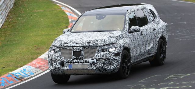 Mercedes Erlkönig erwischt: Star Spy Shot: Mercedes GLS 2019 auf der Nordschleife gesichtet