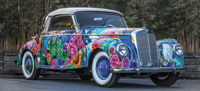 1952 Mercedes-Benz 220 A Cabriolet "Earthly Paradise": Amerikanischer Künstler mit japanischen Wurzeln kreeirt Kunstobjekt mit Stern