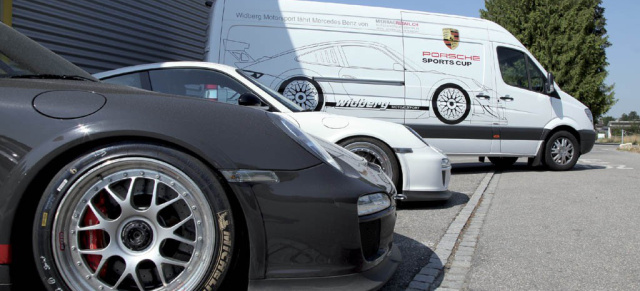 Mercedes-Sprinter im Motorsport-Einsatz: Widberg Motorsport AG nutzt die Mercedes Transporter  zur Unterstützung der Rennteams vor Ort mit Ersatzteilen und technischen Suppor