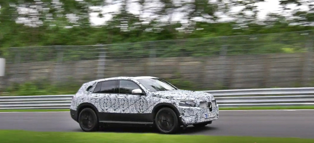 Mercedes-Benz EQ C Erlkönig erwischt: Grüne Hölle unter Strom: Mercedes EQ C Auf dem Nürburgring gefilmt (Video)