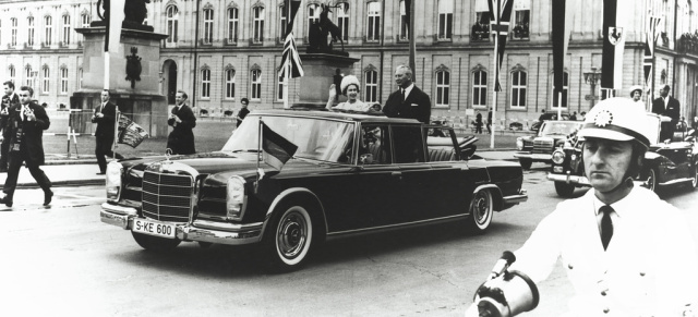 Mercedes 600 und eine Queen in Benz: Auch Königin Elizabeth II. fuhr in einem Mercedes (mit)