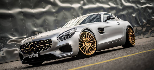 Mercedes-AMG GT S: Goldiges Tuning: Hochkarätige Veredelung: Mercedes-AMG GT S mit 24K-Vergoldung 