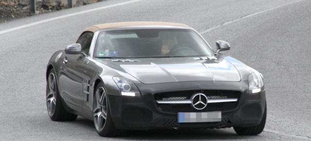 Erlkönig erwischt: Exklusive Fotos vom Mercedes SLS AMG Facelift: Erste Bilder von der Modellpflege des SLS AMG Roadster 