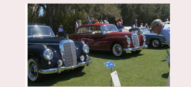 Schön anzuschauen:  Mercedes-Klassiker und alte "Film-Stars": Video von Mercedes-Fahrzeugen  auf dem Amelia Island Concours dElegance 2011
