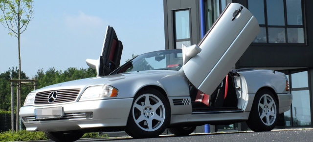 Mercedes-Benz SL 320 Mille Miglia: "Betürender" Anblick: Mercedes SL 320 Sondermodell reckt die Flügel