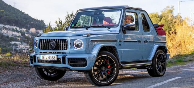 Teurer Umbau: Mercedes-AMG G63 als Cabriolet: 1,2 Millionen Euro kostet der G63 als Open-Air-Variante