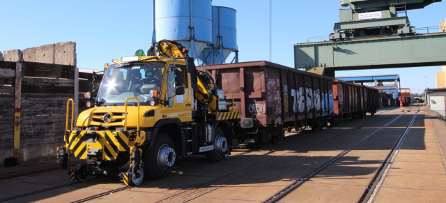 Unimog zeigt auf der Innotrans (20.09-23.09), was er kann: 2-Wege Unimog brilliert bei Instandsetzung, Gleis- und Grünpflege sowie im Winterdienst