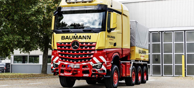 Mercedes Truck Unikat: Mega Arocs: Superstarker Stern: Mercedes Arocs  Schwerlast-Lkw mit 1.000-Tonnen-Zugkraft