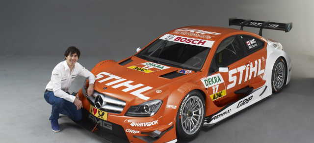 DTM: STIHL ist Sponsor von Mercedes-Fahrer Wickens : Robert Wickens fährt in seiner zweiten DTM-Saison im STIHL Mercedes AMG C-Coupé