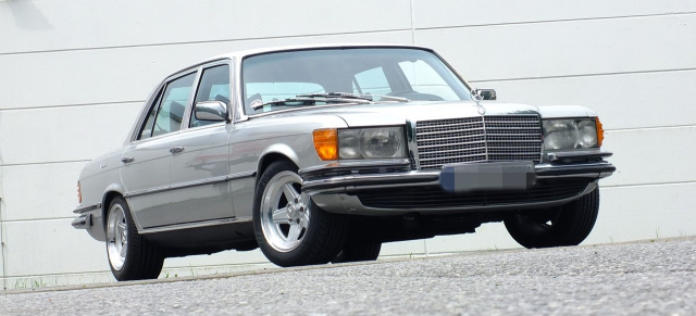 Klassische Veredelung: Mercedes-Benz S-Klasse 450 SEL (V116): Zeitgenössisches Tuning an einer 77er Mercedes-Benz S-Klasse-Limousine