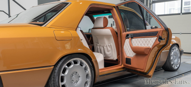 American Star für die Redaktion: Ein zweiter Frühling für den geölten Blitz!: Neue Räder für den goldenen 400E? Ein Blick in das Felgen-Sortiment von MEC Design