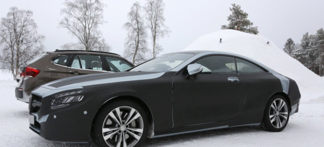 Erste Interieur-Bilder! Mercedes S-Klasse Coupé mit geringer Tarnung: Aktuelle Innen- und Außenaufnahmen vom kommenden S-Klasse Coupé 