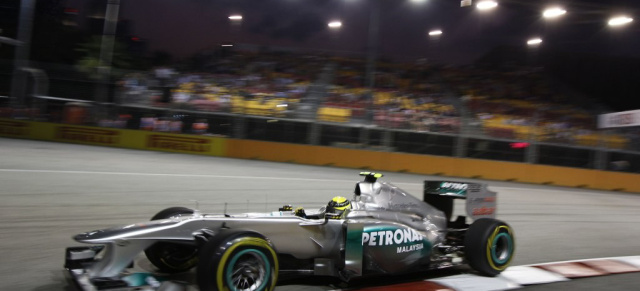 Formel 1: GP Singapur 2011: Rosberg fährt auf Platz 7. Schumacher ausgeschieden