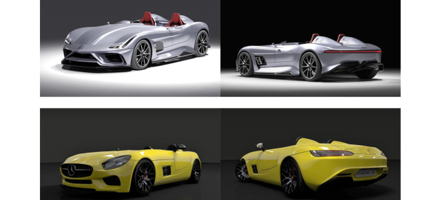 Mercedes von morgen: AMG GT-Tribute für Stirling Moss: Visionäre Hommage an Stirling Moss: Mercedes-AMG GT Silver Echo und AMG GT "Stirling"