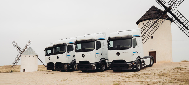 Auf den Spuren von Don Quijotes: 43 Mercedes-Benz Actros 1848 LS ProCabin gehen nach Spanien