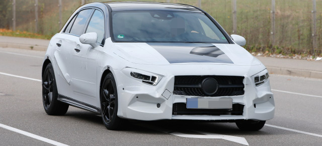 Mercedes-Benz Erlkönig erwischt: Star Spy Shot: Mercedes A-Klasse W177 mit geringer Tarnung