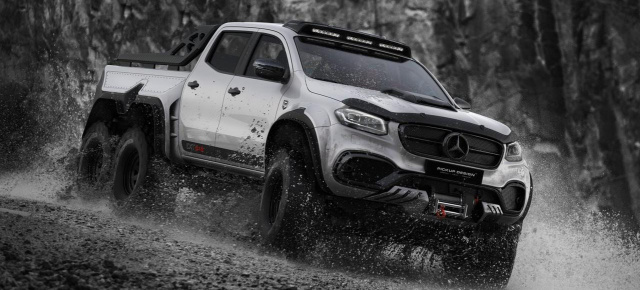 Mercedes-Benz Pickup Tuning mit Six-Appeal: Carlex Exy 6x6  auf Basis Mercedes X-Klasse: Eine Six-Phantasie soll Wirklichkeit werden 