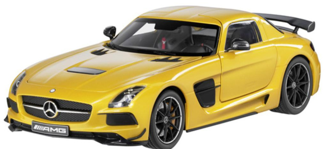 Klein aber großartig: SLS AMG Coupé Black Series in 1:18: Minichamp präsentiert originalgetreue Miniatur des Mercedes Sportwagens