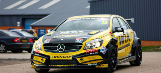 Ready to Race: Mercedes A-Klasse  in der British Touring Car Championship 2014: Der 300 PS A-Klasse-Bolide will in Großbritannien auf der Rennstrecke für Furore sorgen 