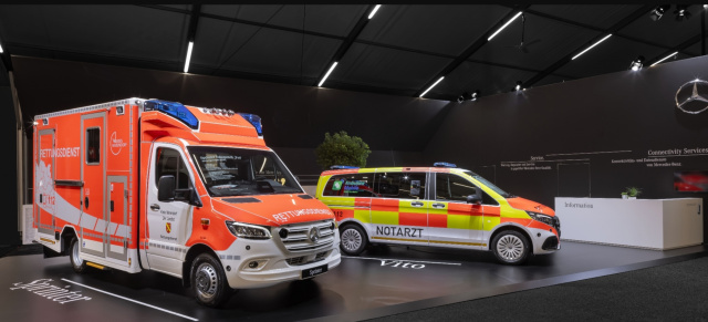 Mercedes-Benz Vans auf der RETTmobil 2026: Zwei Einsatzlösungen vor Ort: Sprinter Rettungswagen und Vito Notarzteinsatzfahrzeug