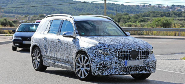 Erlkönig erwischt: Mercedes-AMG GLB 45 : Spy Shot Debüt: Erste Bilder vom GLB 45 AMG