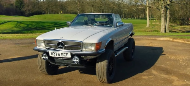 The Excellent: Mercedes SL R107 auf Land Rover Basis: Typisch Jeremy Clarkson: Mercedes SL goes Big Foot!