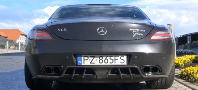 Ohrgasmus:  Mercedes SLS AMG mit Akrapovic Abgasanlage (Video): Wer Mercedes-Benz mit knackigem Sportsound liebt, wird dieses Video mögen