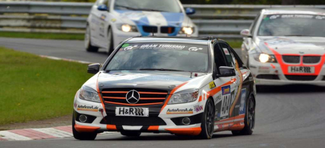 Podium war in Sicht: 9. Rennen VLN 2014 : 4. Platz beim ROWE DMV 250-Meilen-Rennen  für AutoArenA Motorsport auf Mercedes-Benz C230 