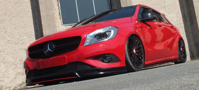 Mercedes A-Klasse W176. Mehr Sport an Bord: Rot. Rassig. Racig.