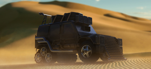 Mercedes-Benz G-Klasse im Mad-Max-Style : Pixelkunst: G-Klasse goes Fury Road / The Wasteland