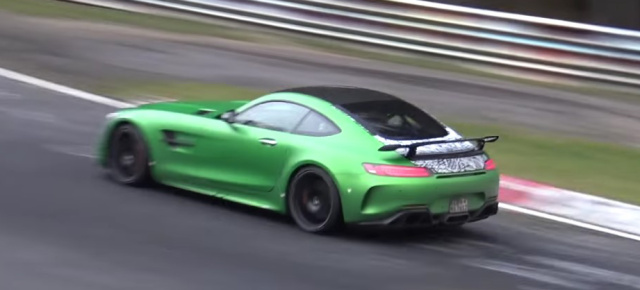 Video: Mercedes-AMG GT Erlkönig fetzt durch die Grüne Hölle: Erneut auf dem Nürburgring gefilmt: Mercedes-AMG GT4 Straßenversion - oder doch GT R Black Series? 