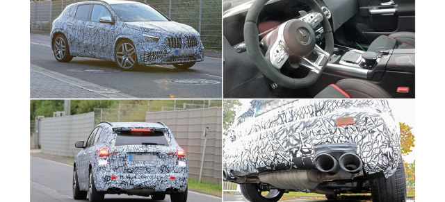 Mercedes-AMG Erlkönig erwischt: Spy-Shot:  Aktuelle Interieur- und Exterieur-Fotos vom GLA 45